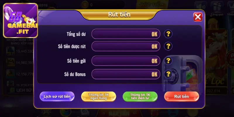 Rút tiền tại 68 game bài nhanh qua ngân hàng