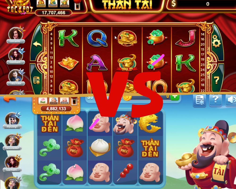So sánh game Thần Tài và Thần Tài Đến tại 68 Game Bài.
